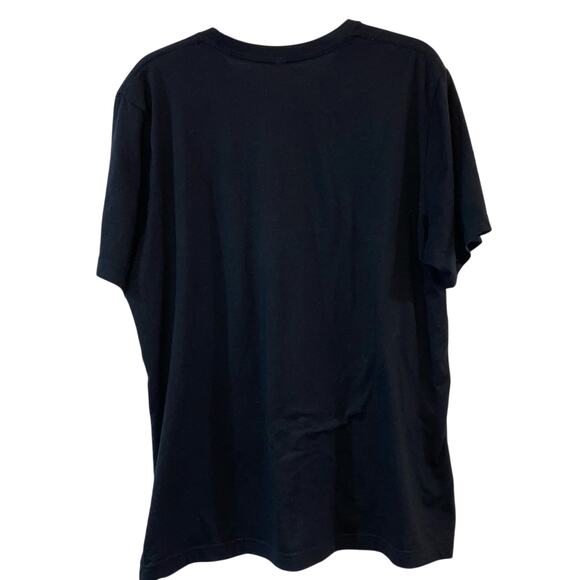 Black Graphic Vinyl Record Short Sleeve Tee Shirt - Picture 3 of 3